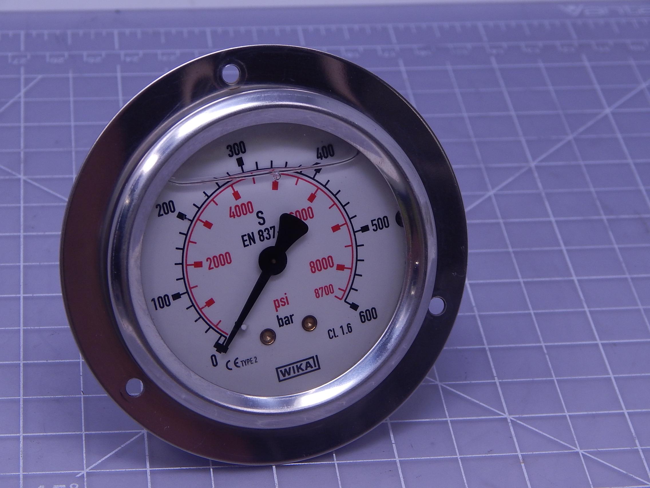 Wika S EN8371 Top Mount Air Pressure Gauge T144277 eBay